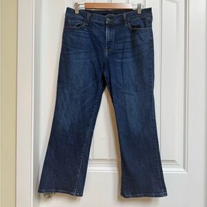 J Brand Selena Mid Rise Dark Wash Cropped Bootcut Jeans. 31